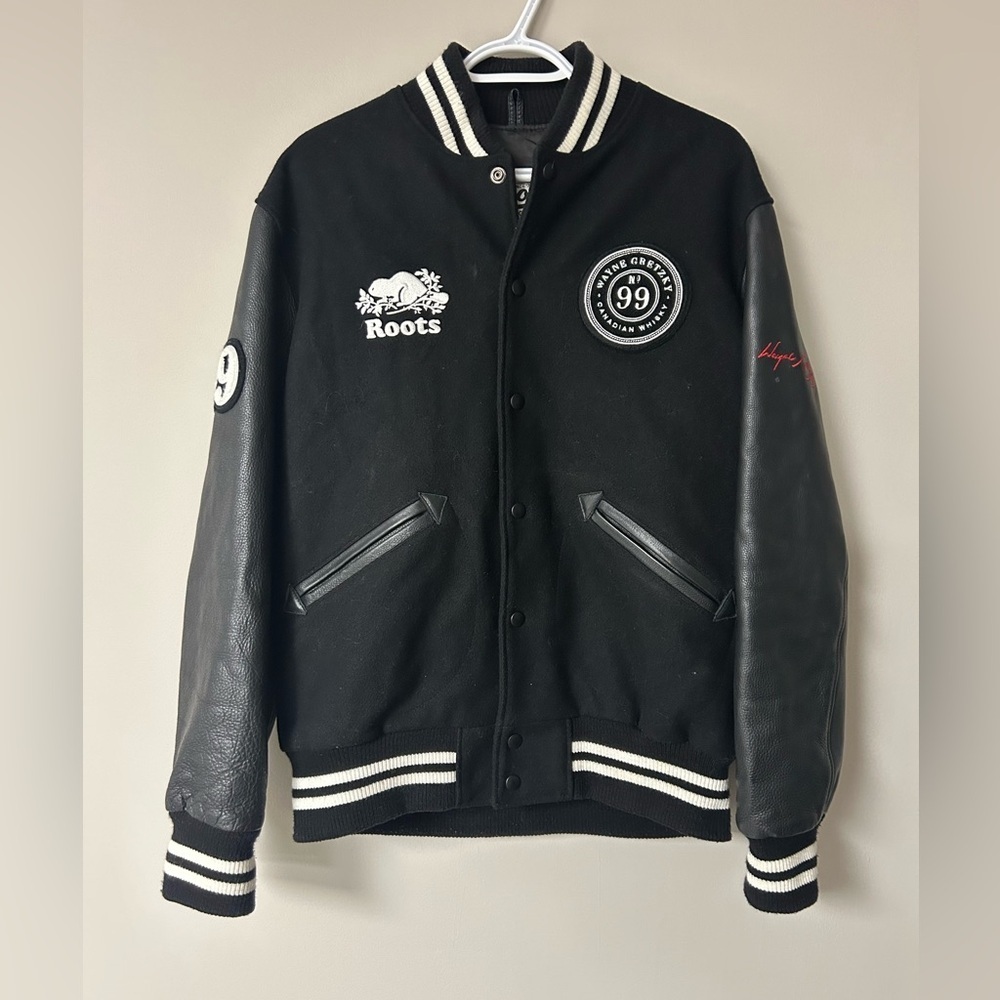Roots x Wayne Gretzky Whiskey Grade Rare Jacket Men Size Large Black